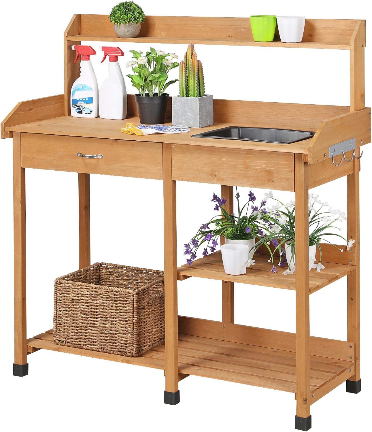 Bancada de Jardinagem com Pia  - Gardening Tools Wooden avaliação e preço